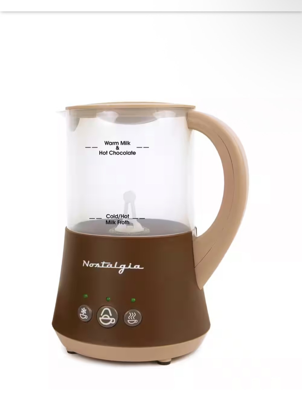 Nostalgia Hot Chocolate & Milk Frother 30oz Heat Any beverage